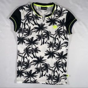 Andrew Christian Palms Short Sleeve T-Shirt Mesh Neon
